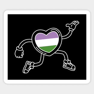 Pride Heart - Genderqueer Sticker